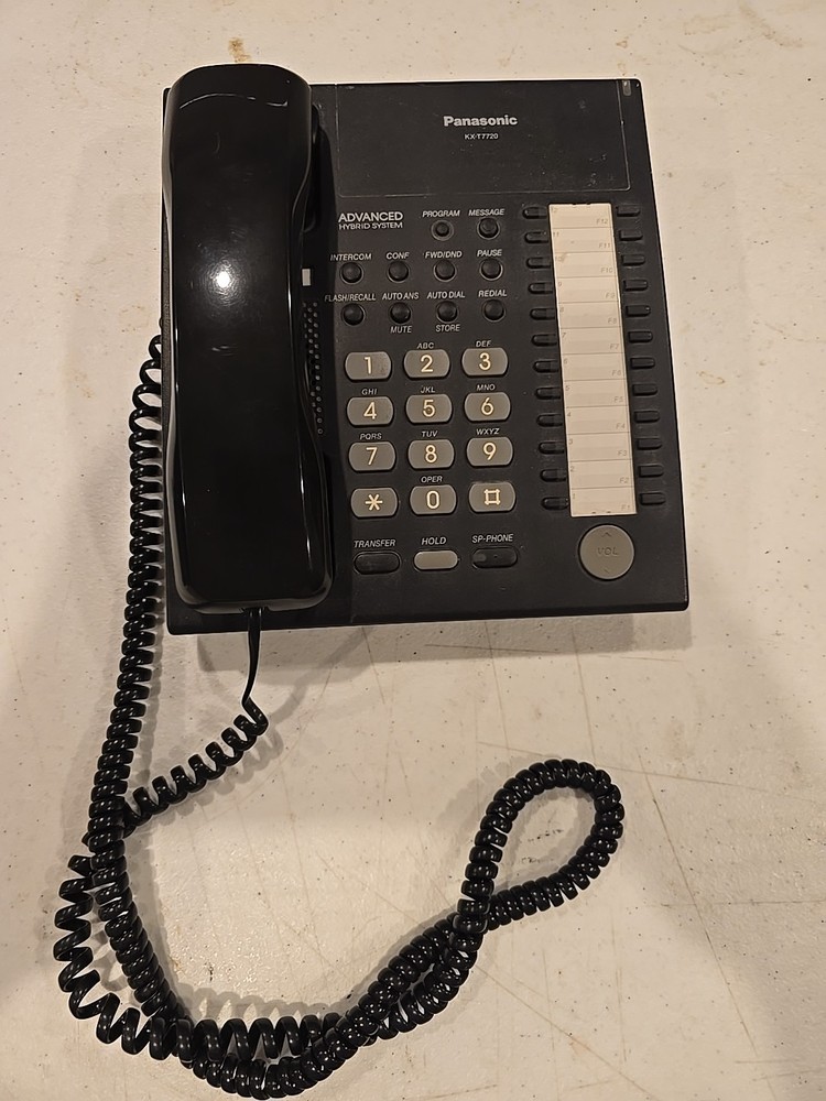 Panasonic KX‑T7720‑B Digital Proprietary Telephone Black – Set Up For Wall Mount