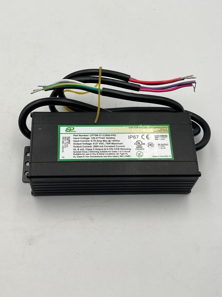 EPTronics Dimmable LED Optimized Driver 0-10V CCR LP75W-27-C2800-PRD