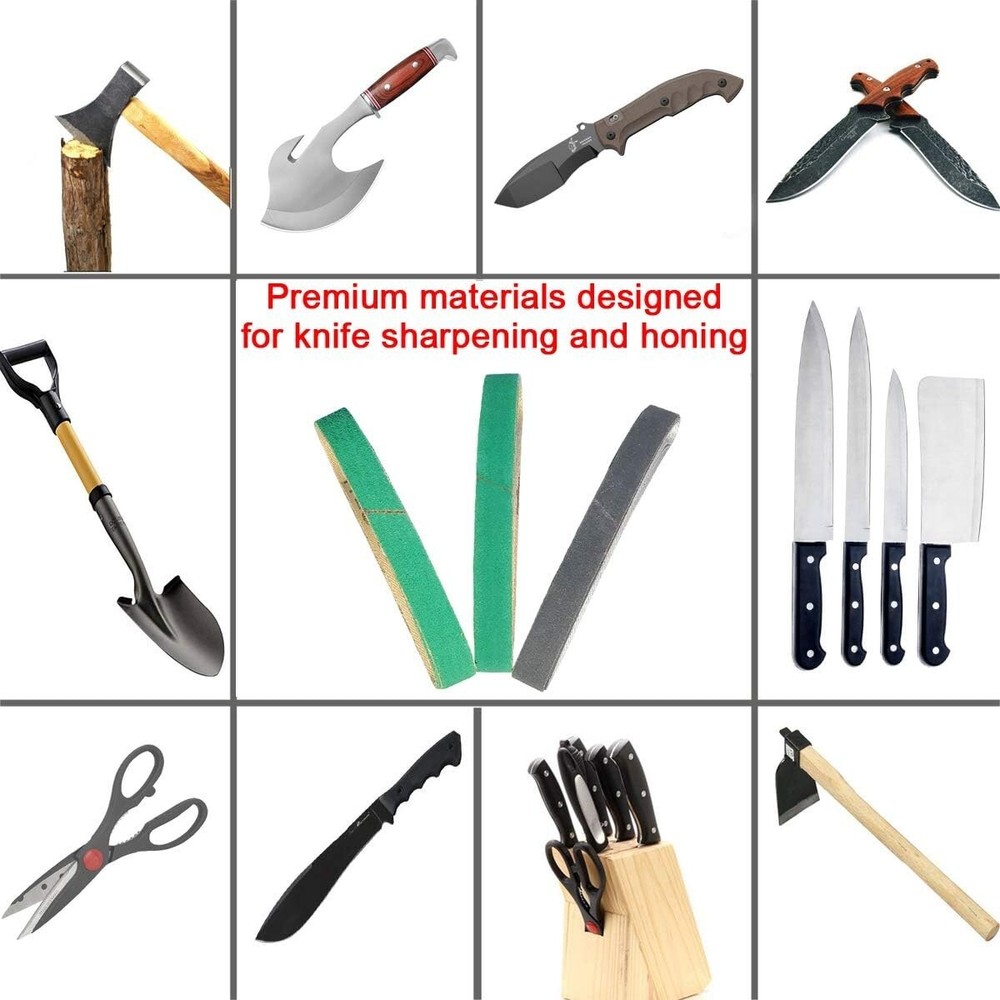 12 Pcs 1/2" X 10" Belt Kit For Work Sharp Combo Knife Sharpener Model WSCMB New