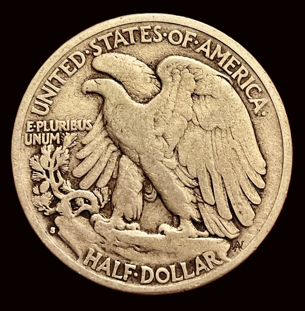 1929-S Walking Liberty Half Dollar-90% Silver Coin