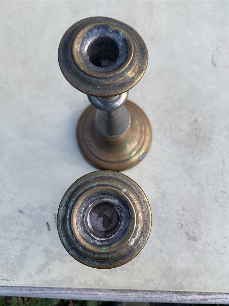 Stunning Antique Silver-plated brass candlesticks WMF
