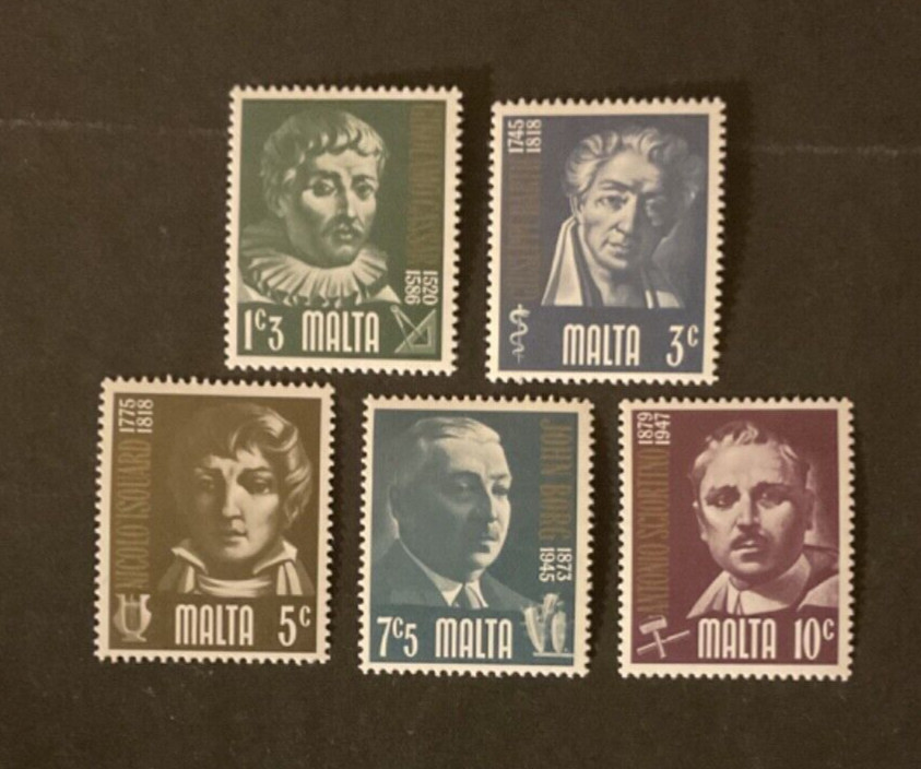 Malta Scott #475-9 never hinged