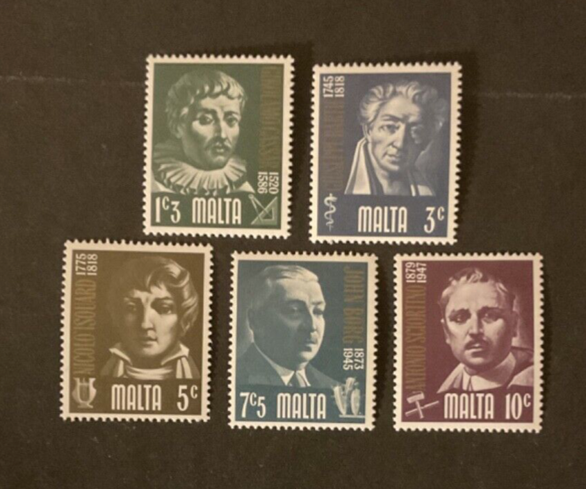 Malta Scott #475-9 never hinged
