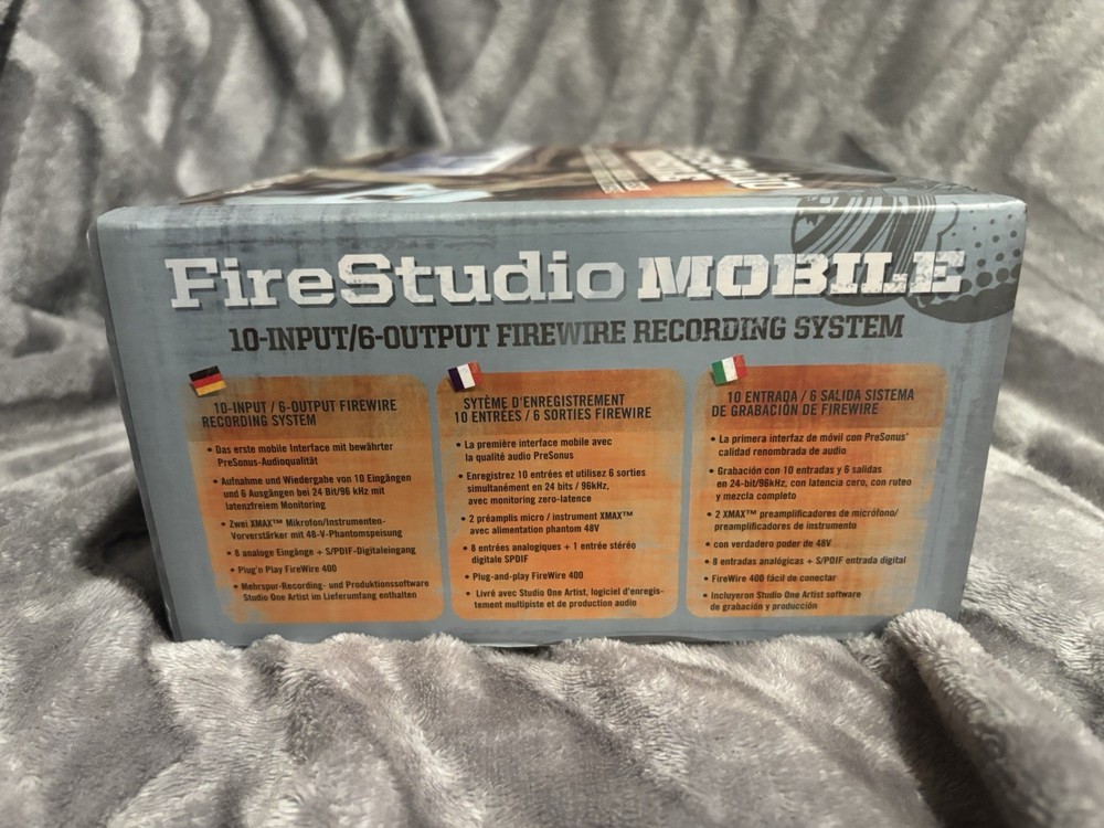PreSonus FireStudio Mobile 10x6 FireWire Recording Interface System
