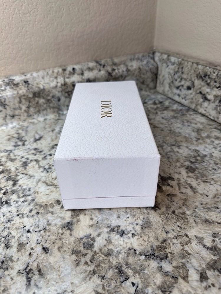 Authentic CHRISTIAN DIOR Empty White Textured Gift Box for Sunglasses Extras