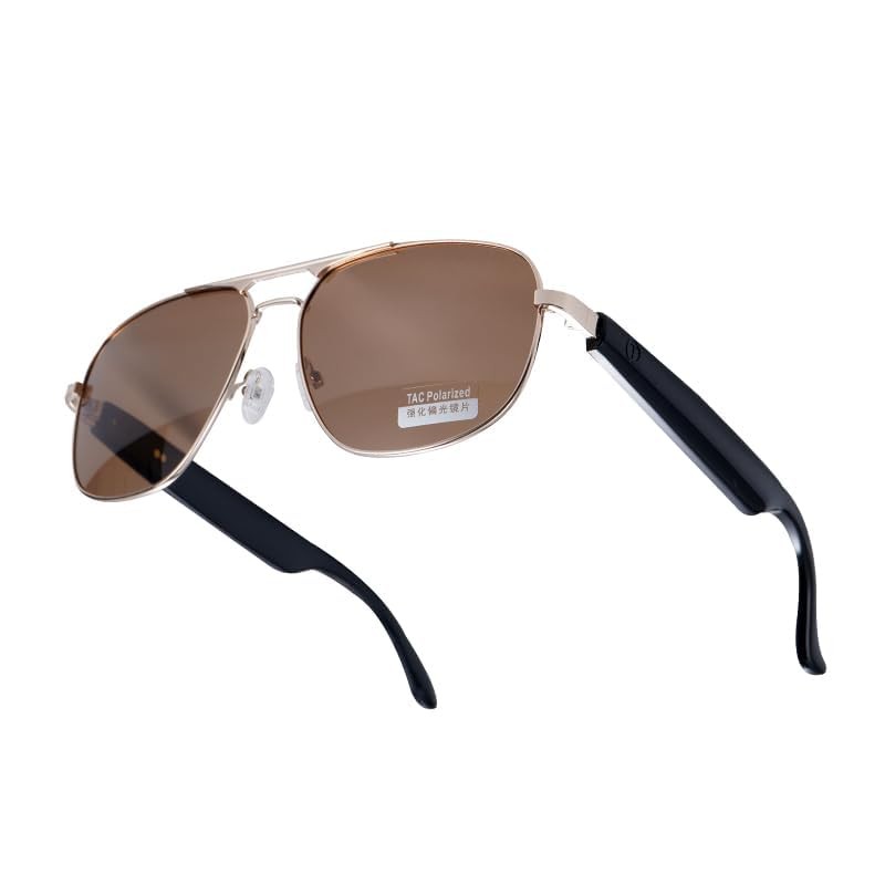 Bluetooth Sunglasses with Touch Control, UV400 Polarized Lenses, Built-in Mic...