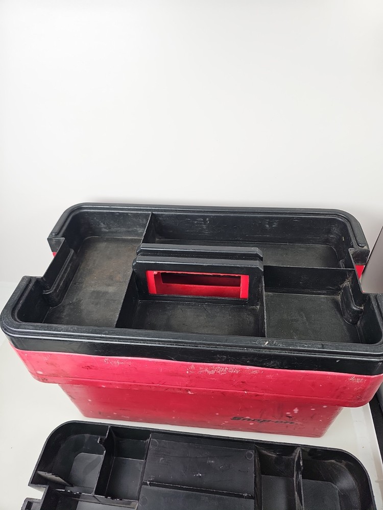 Snap-on Red Plastic Portable Multi Layer Tool Box Storage Chest Case KRW200