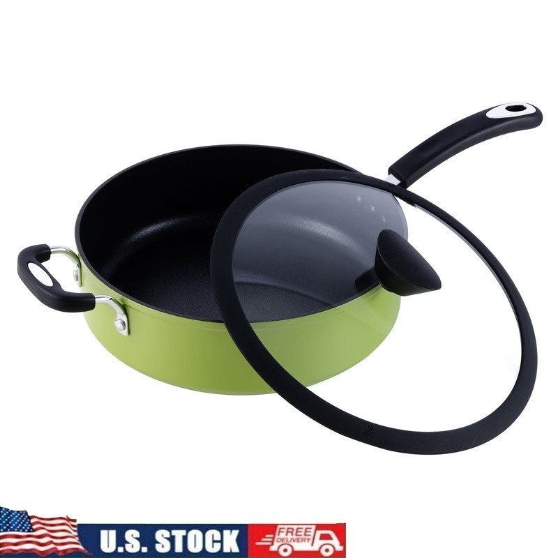 Nonstick Ceramic Sauce Pan Induction Safe Scratch Resistant Kitchen Cookware 5L