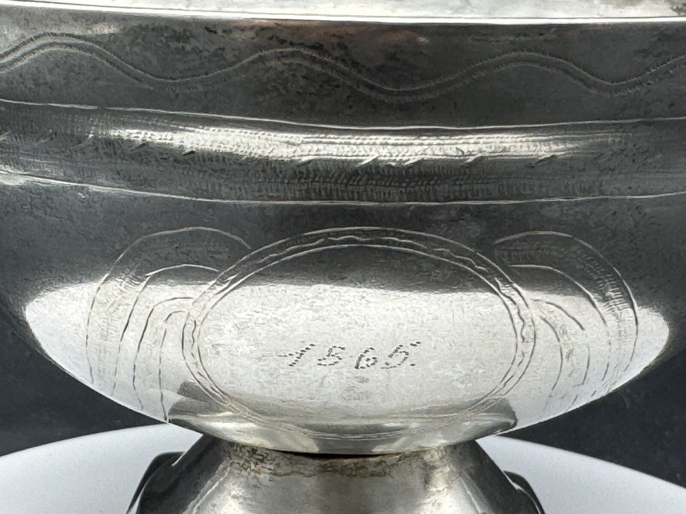 Antique 1865 Sterling Silver Two-Handled Footed Cup, 143 grams