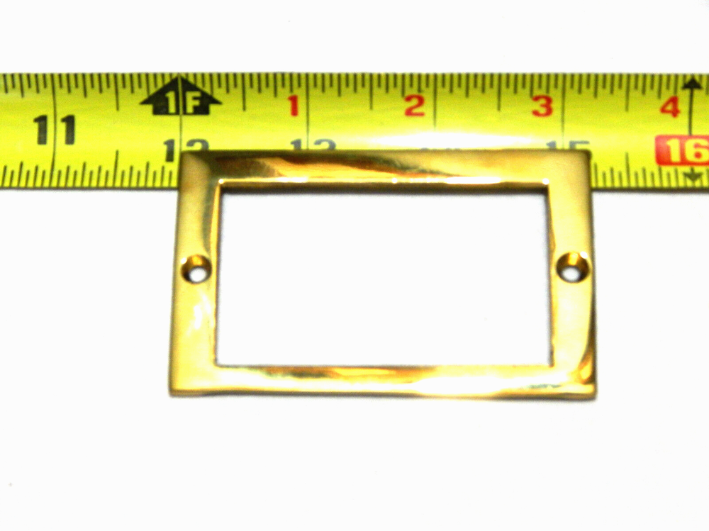 Antique Vintage File Cabinet Brass Card Frame