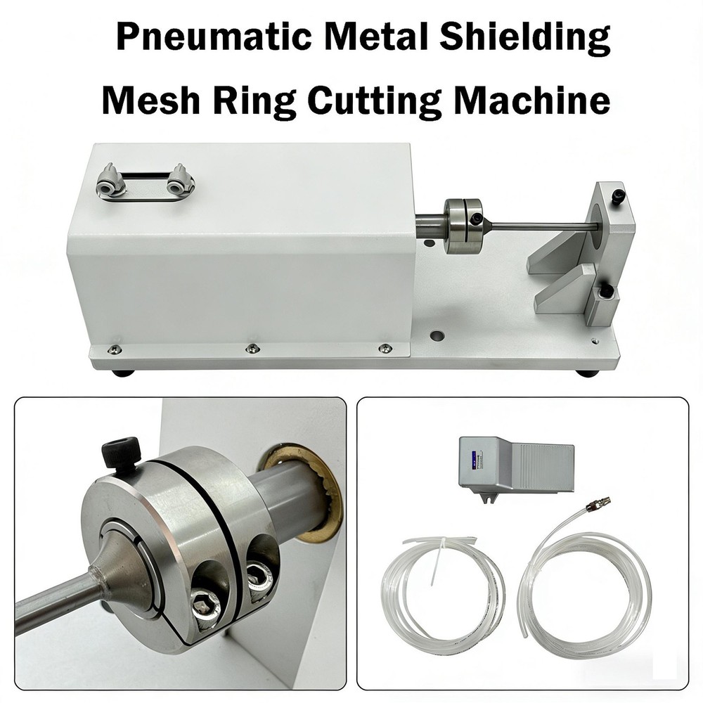 Pneumatic Metal Shielding Mesh Ring Cutting Machine for Cable Assembly