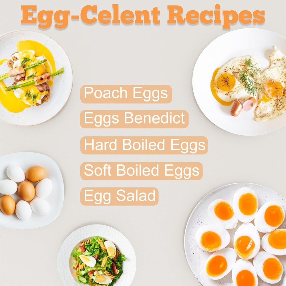 Rapid 12 Egg Capacity Egg Cooker: Perfectly Cooked Eggs & Vegetables Every Time