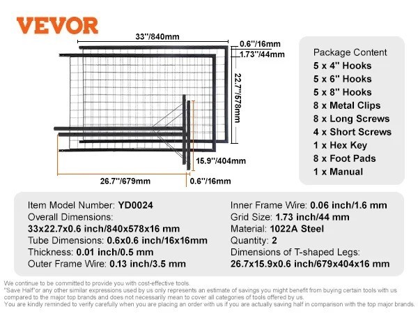 Double-Sided Gridwall Display Rack Panels with Hooks for Retail & Art Shows