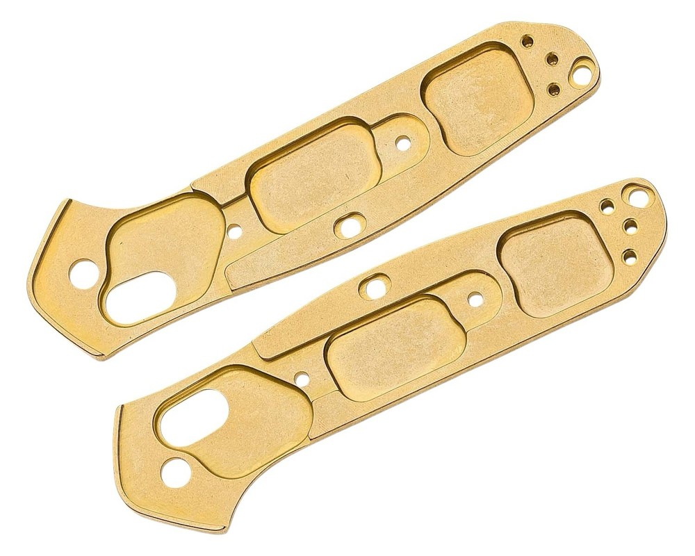 Benchmade Mini Osborne 945 Flytanium Handle Scales - Stonewashed Brass FLY-0818