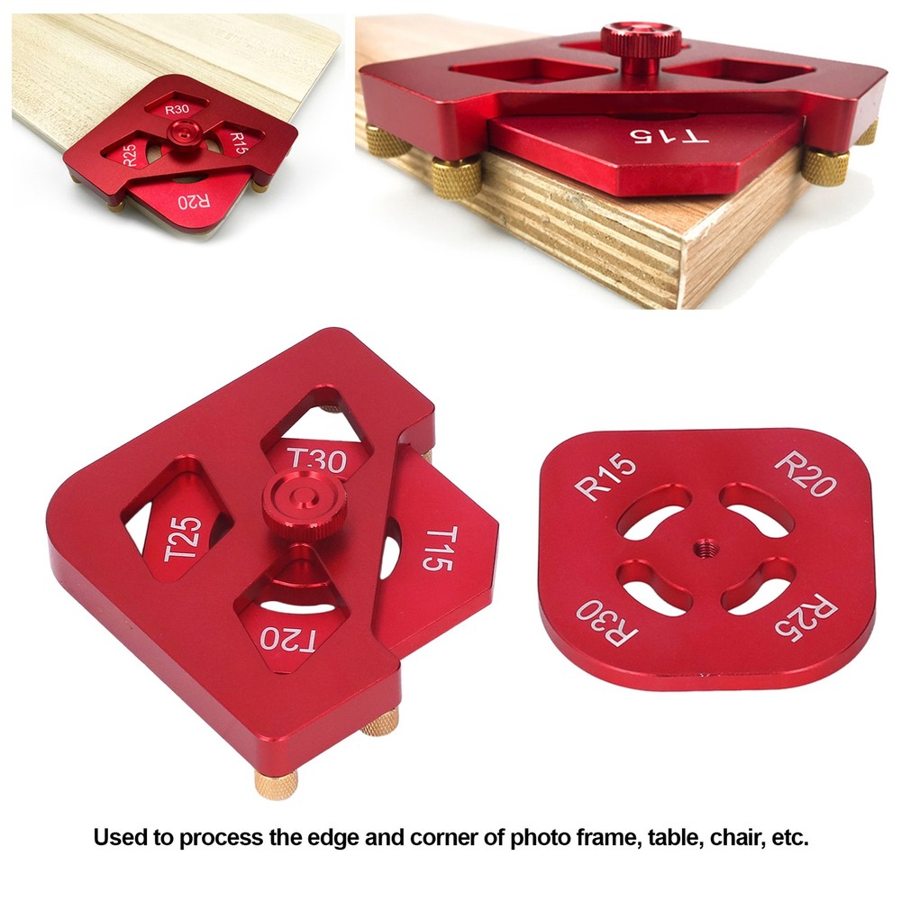 Router Template Aluminium Alloy Round Corner Radius Jig Tool Set Kit✈