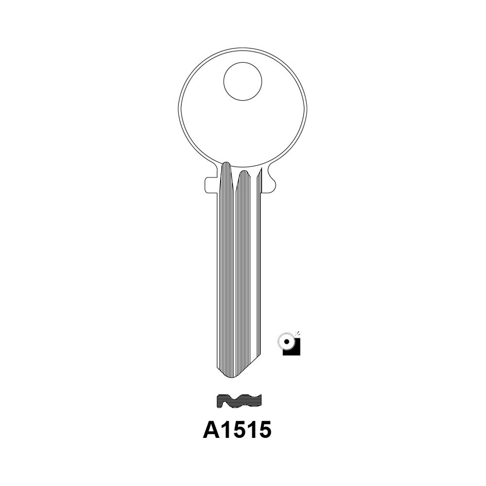 A1515 Key Blank 6-PIN Brass