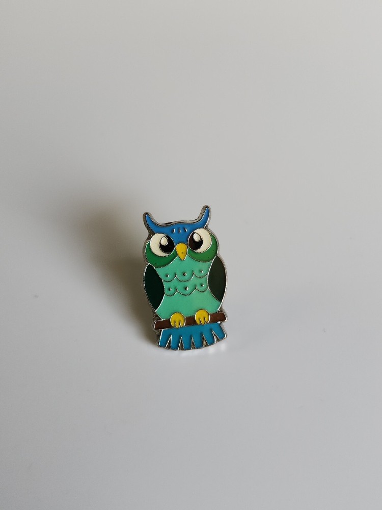 Cartoon Owl Bird Blue & Green