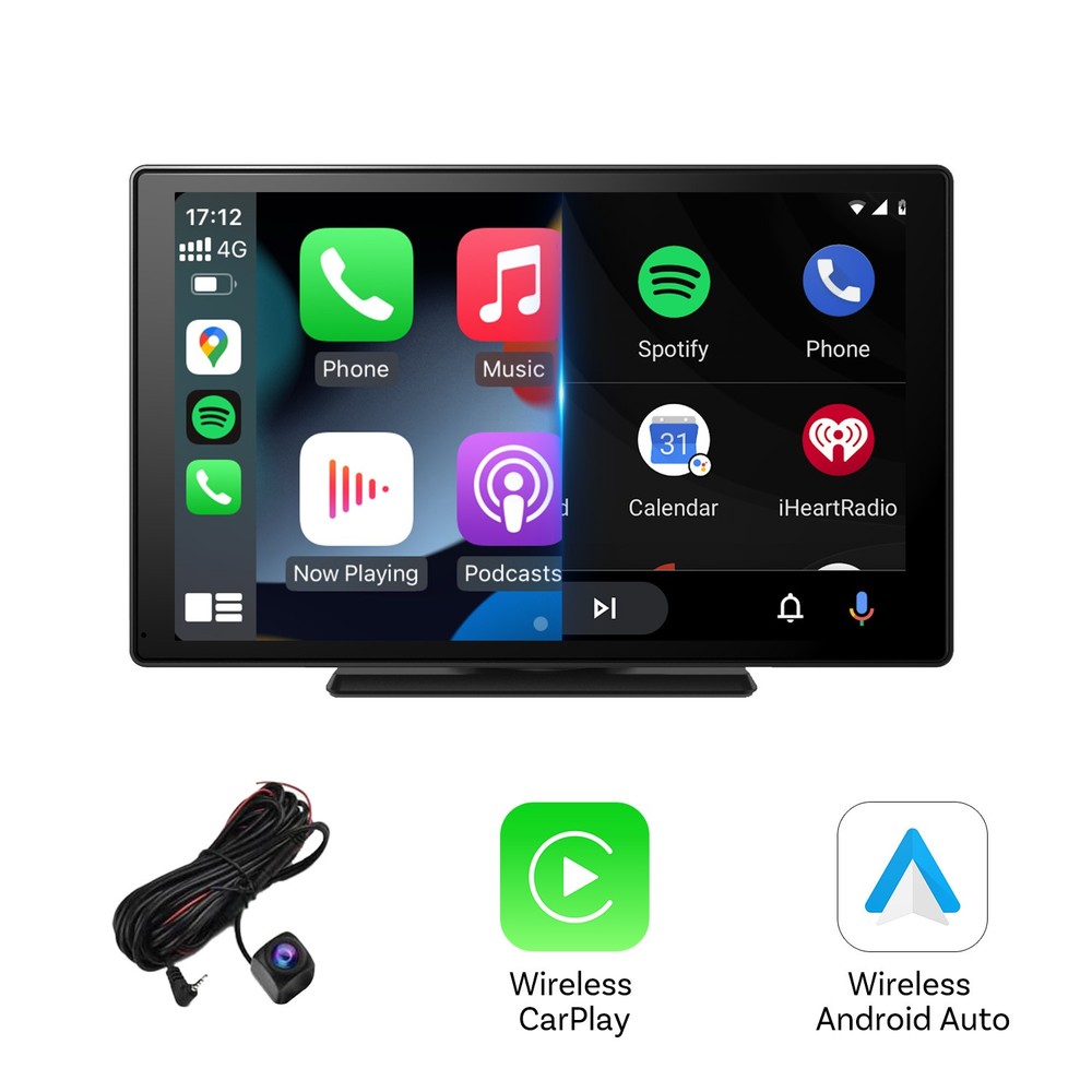 Ottocast 9" Car Touchscreen Wireless CarPlay+Android Streaming w/Youtube+TK