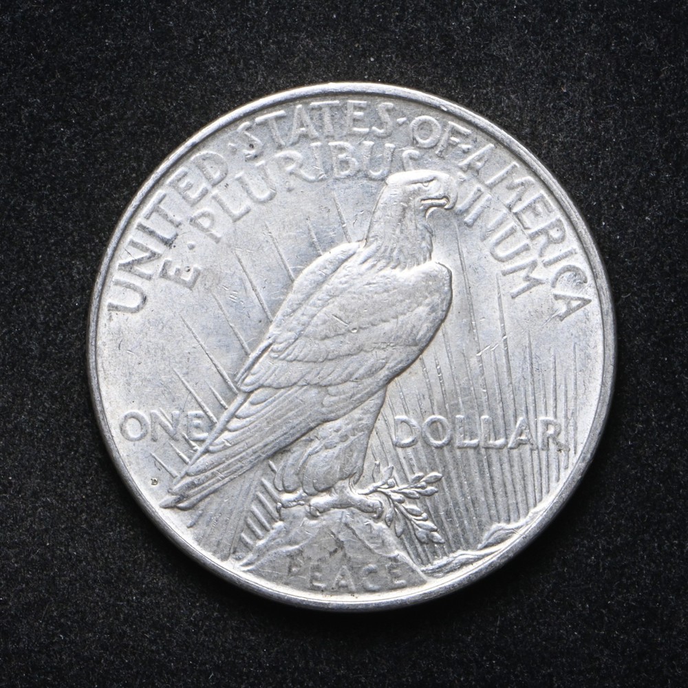 1923-D Peace Silver Dollar AU+ (cn16877)