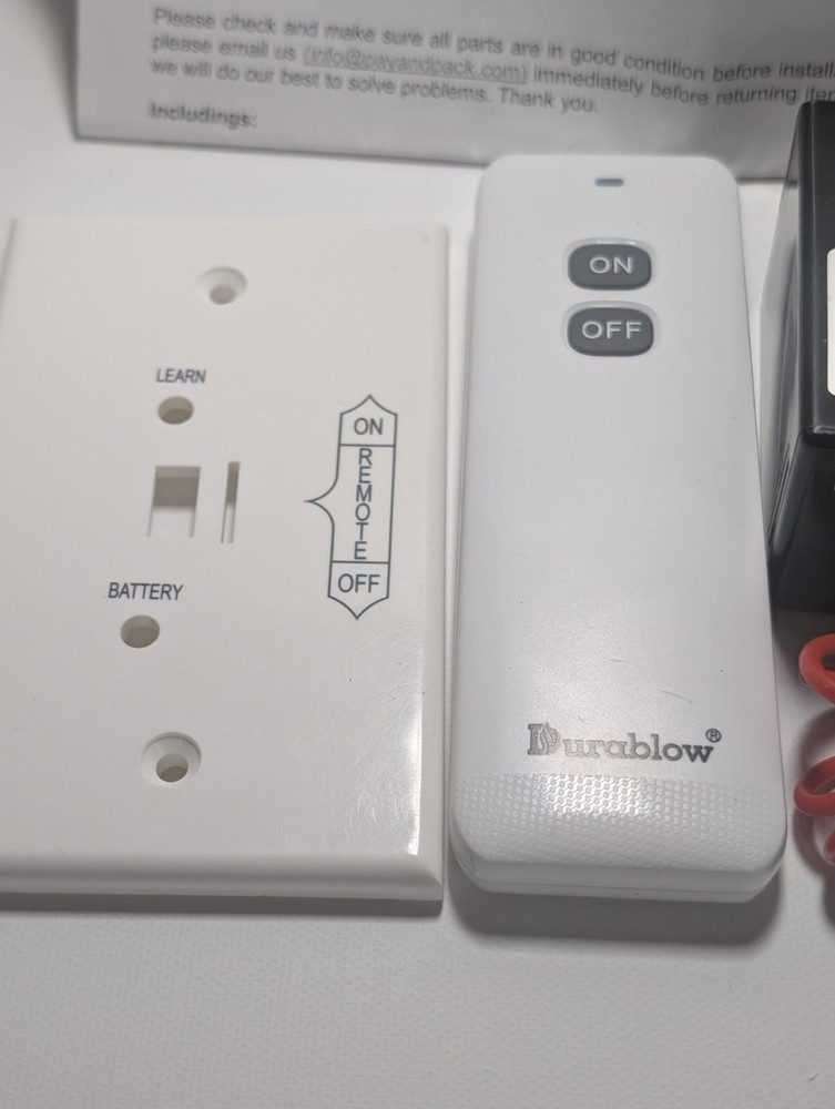 Durablow RR02 Fireplace Remote Control Receiver Kit ELE501