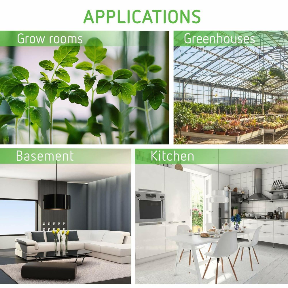 VIVOSUN 8" 720 CFM Inline Duct Fan Variable Speed Controller HVAC Exhaust Blower