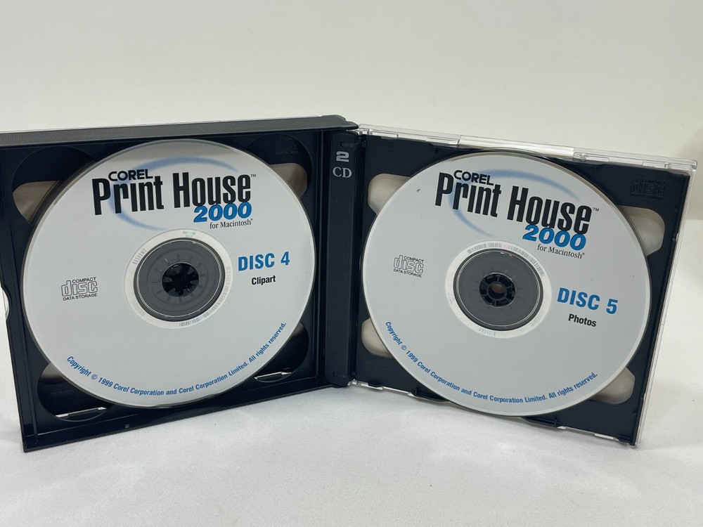 Vintage 1999 Corell Print House 2000 CD-ROM Macintosh Mac Software