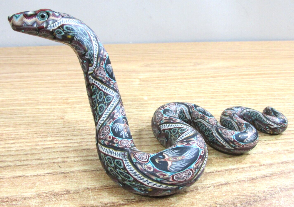 POLYMER CLAY SNAKE SCULPTURE / THUNDERBIRDS