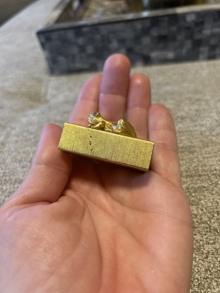 Antique Vintage Frog Enamel Three-dimensional Matchbox