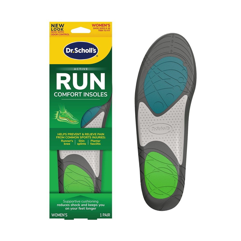 Dr Scholl's Run Active Comfort Insoles Multicolor Arch Support for Runners