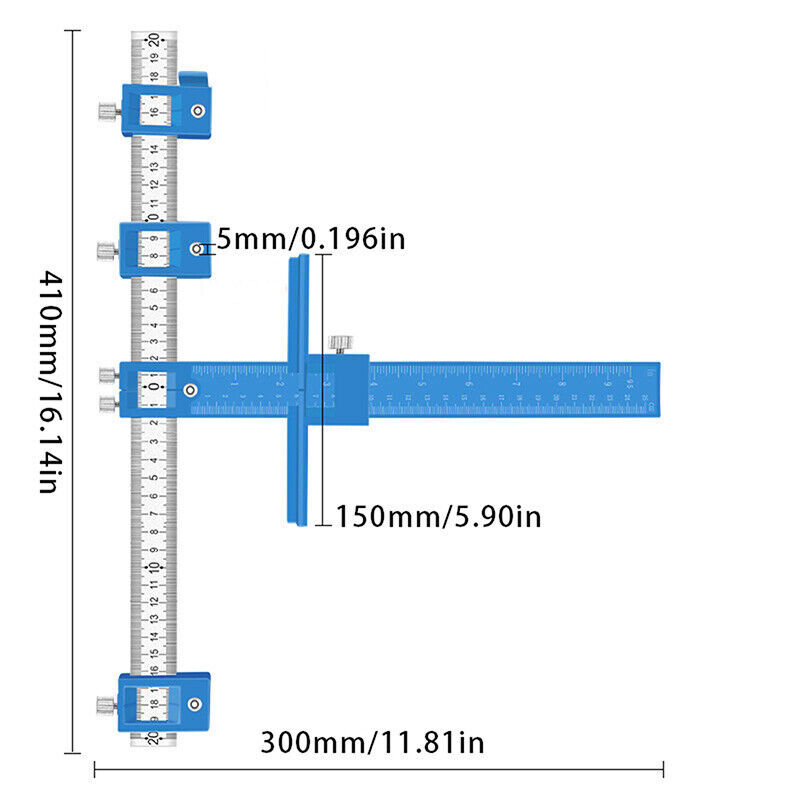 Woodworking Cabinet Hardware Jig Punch Locator Handle Template Tools Drill Guide