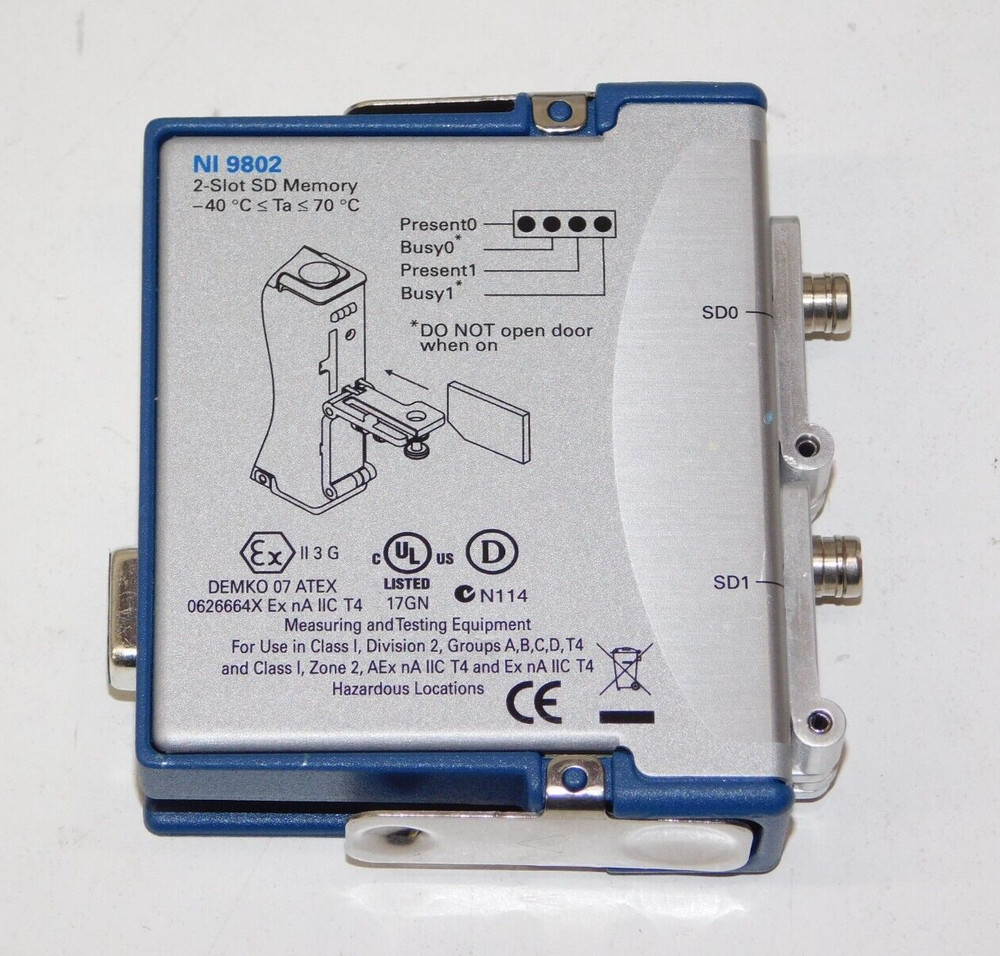 National Instruments NI 9802 Secure Digital Removable Storage Module cRIO 196320