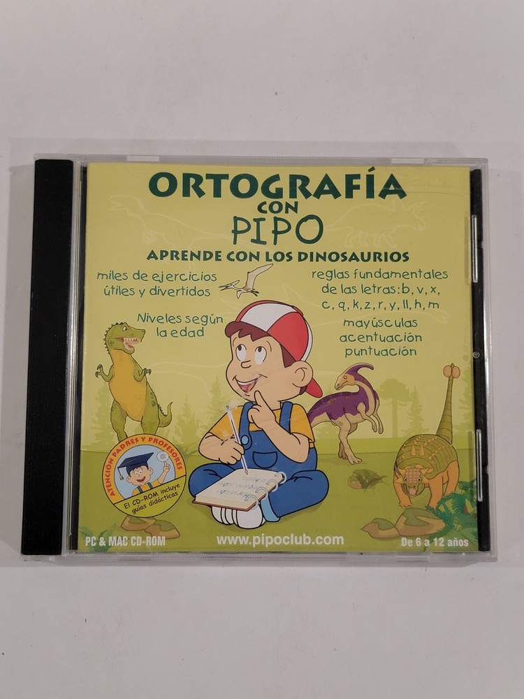 Spanish Spelling With Pipo: Learn With The Dinosaurs PC CD-ROM