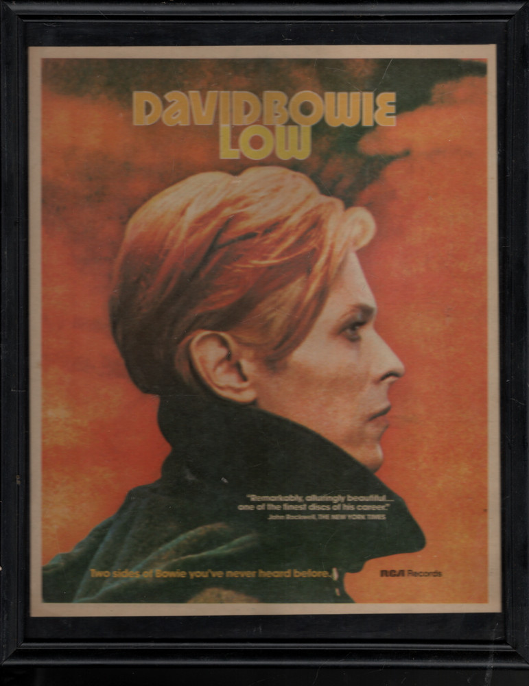 1977 Framed Print Ad for David Bowie "Low"