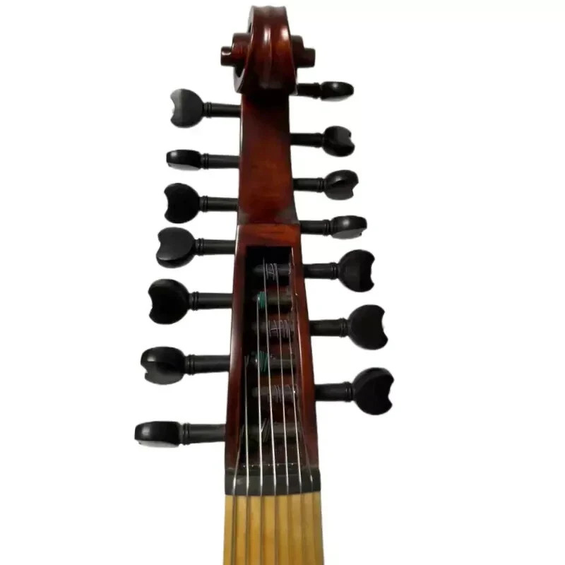 Carved Viola d' Amore, 7×7 string 16" , 14 strings Viola hand made,Copy Medieval