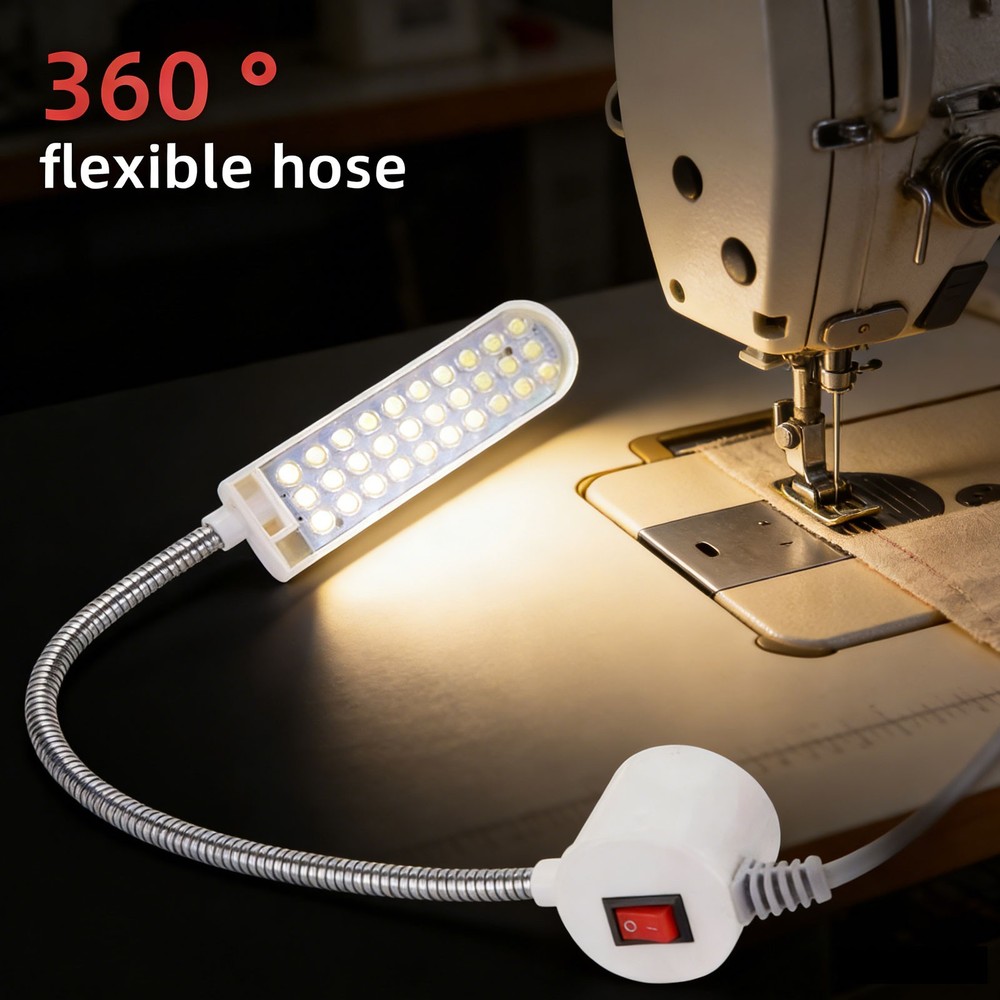 2 Pack 30 LED Sewing Machine Lights, Magnetic Base, For JUKI, BROTHER