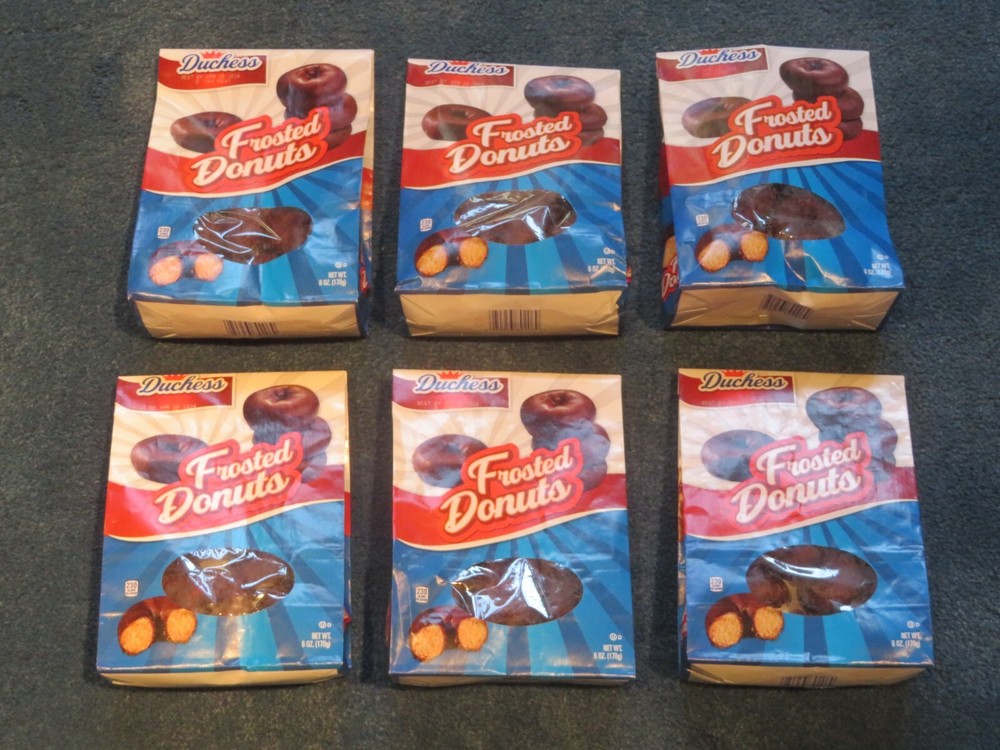 (6) Packs Duchess Chocolate Frosted Mini Donuts 6 Oz Per Pack