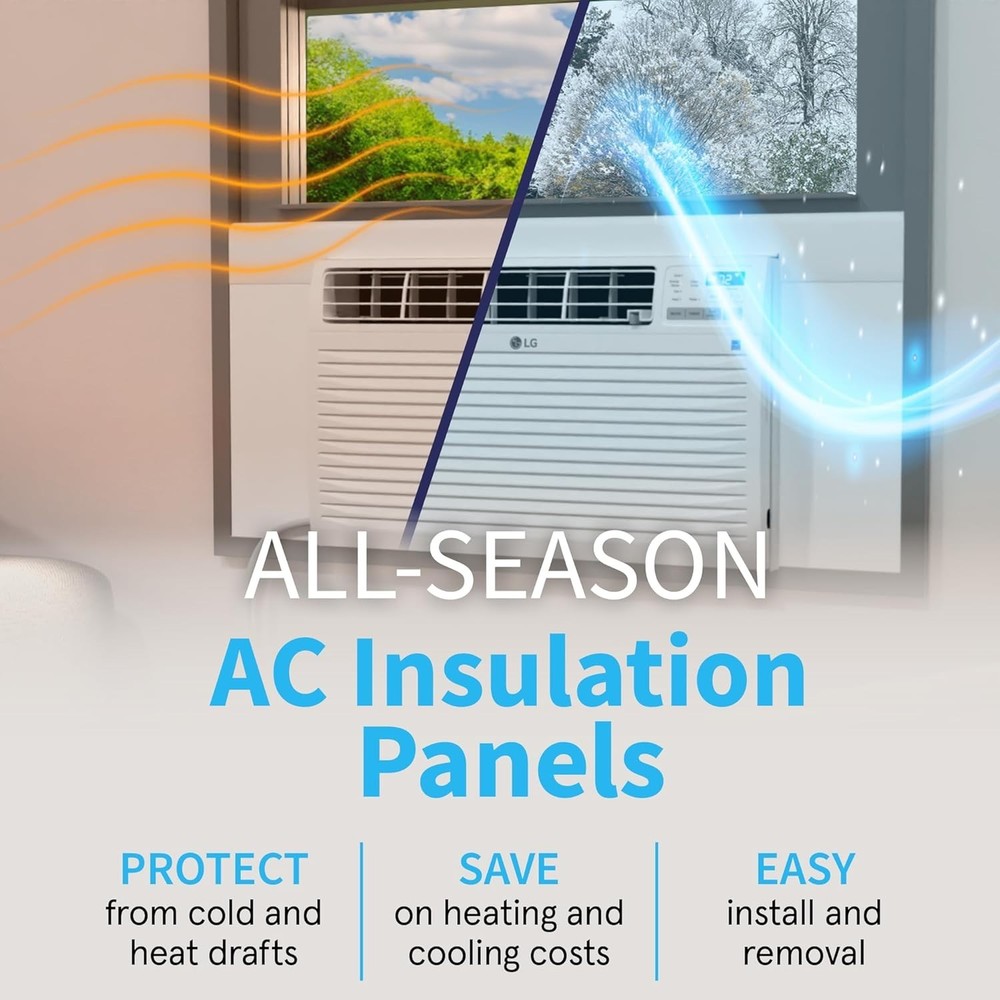 Surround Insulation Side Panels White for Window AC Unit