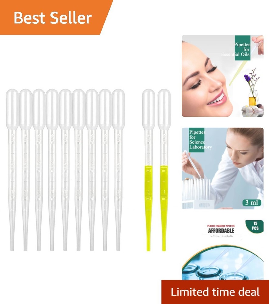 Calibrated 3ml Disposable Pipettes - Ideal for Safe Science & DIY Projects