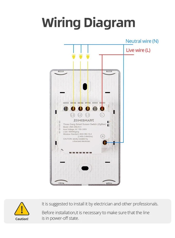 ZigBee Custom DisplayName Smart Touch Light Switch/AU RCM SAA/Apple Alexa Google
