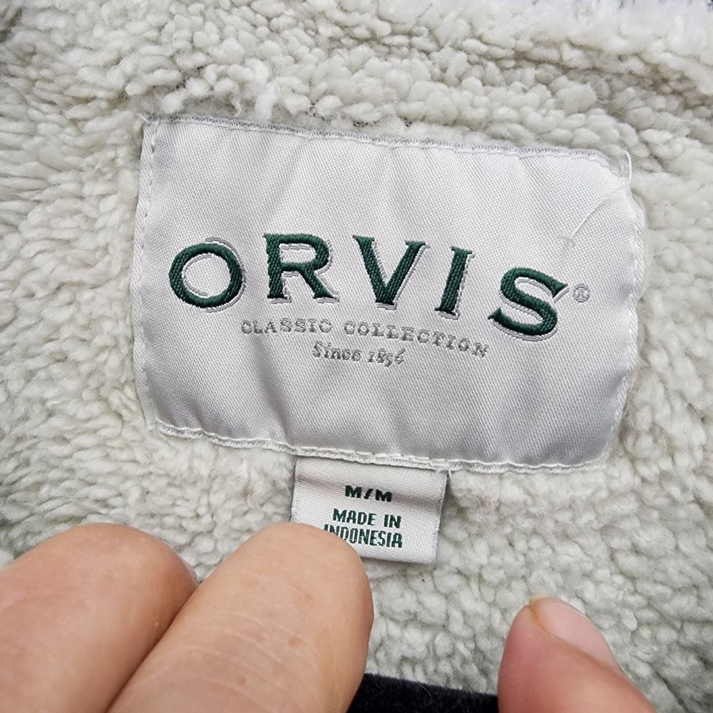 Orvis Sweater Mens Medium Blue Long Sleeve 1/4 Zip Pullover *GUC*