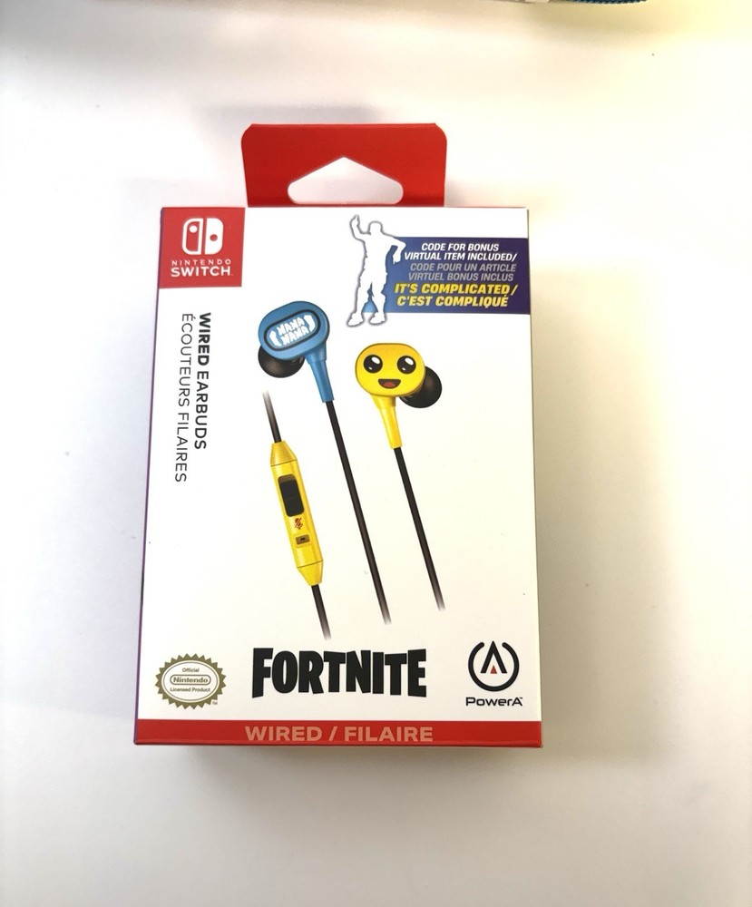Fortnite Nintendo Switch Bundle Controller Case & Wired Earbuds PowerA NEW