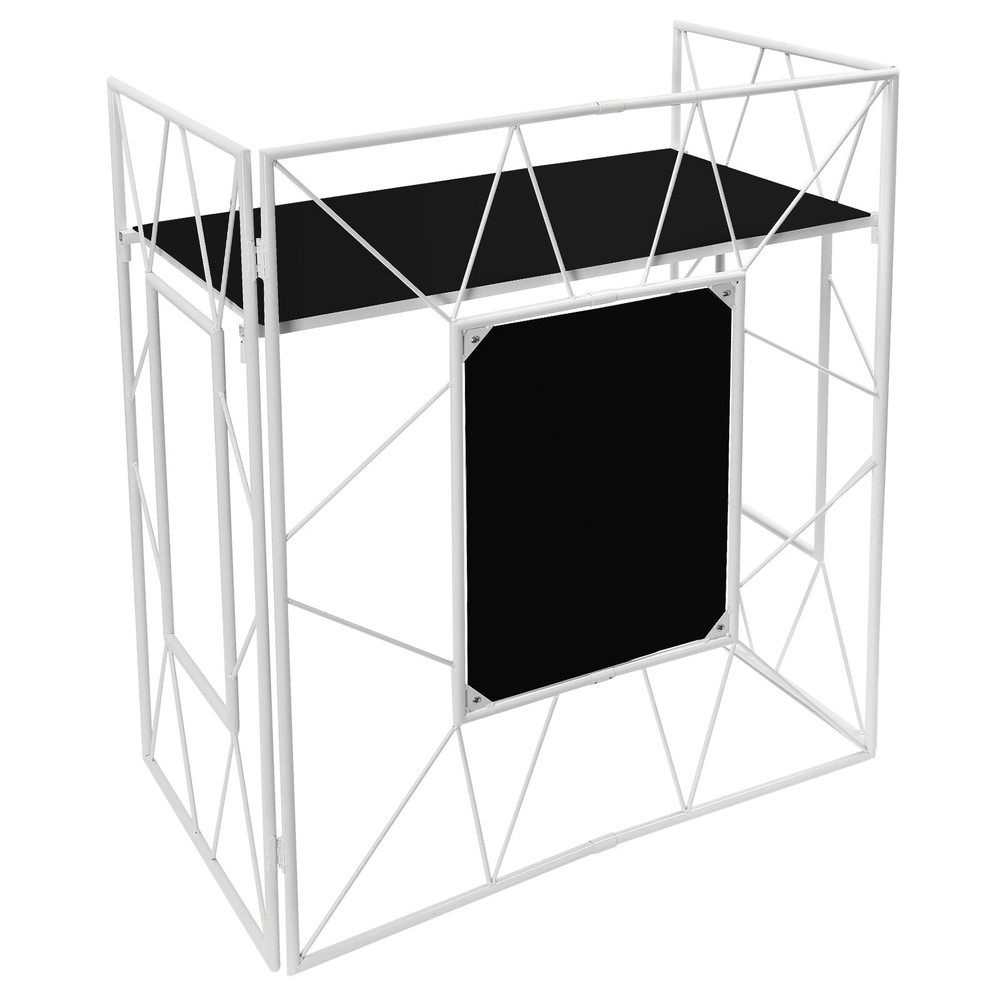 DJ Booth Portable DJ Facade Table Station Event Foldable Tabletop