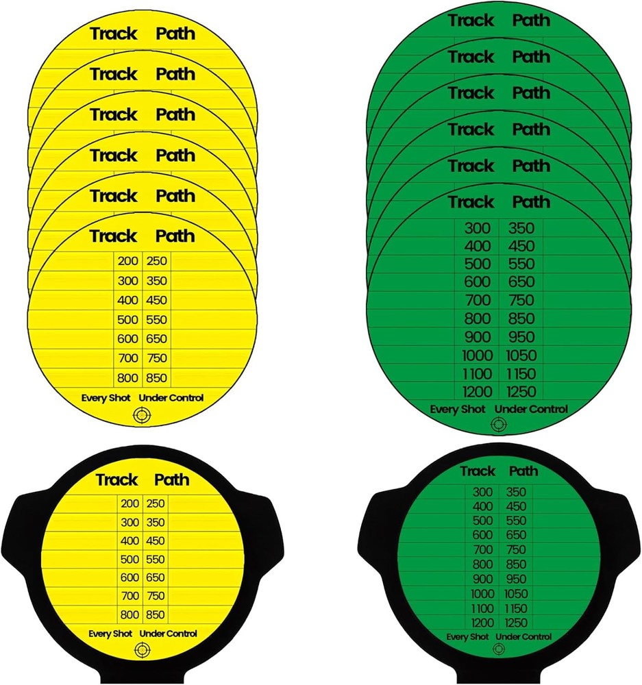 Twizz Scope DOPE Sticker Pack: Removable, Writable Adhesive Yellow + Green