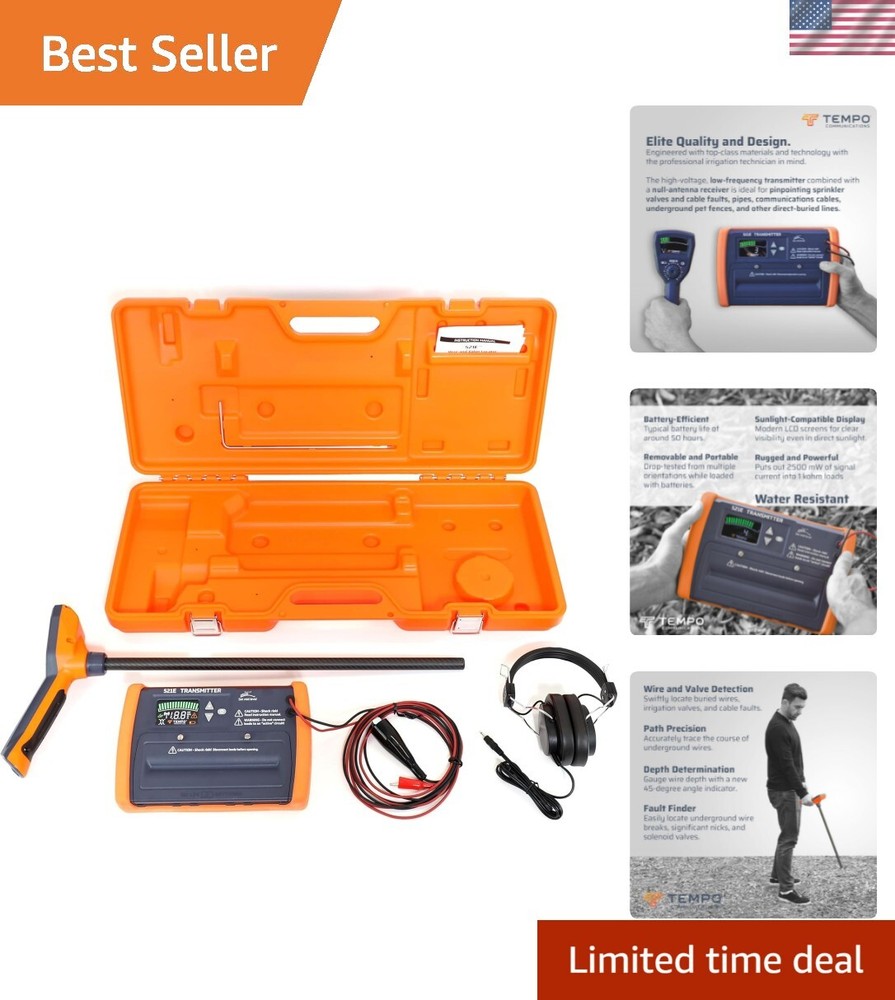 TEMPO 521E Professional Underground Cable Locator - Fast & Reliable Detection
