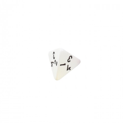 4-Sided Dice - Tetrahedron - W4 - White