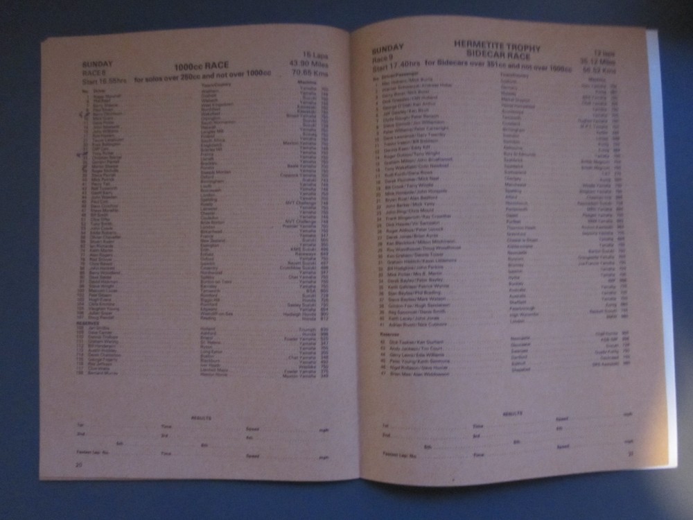 Silverstone British Motorcycle Grand Prix programmes 1976-1981