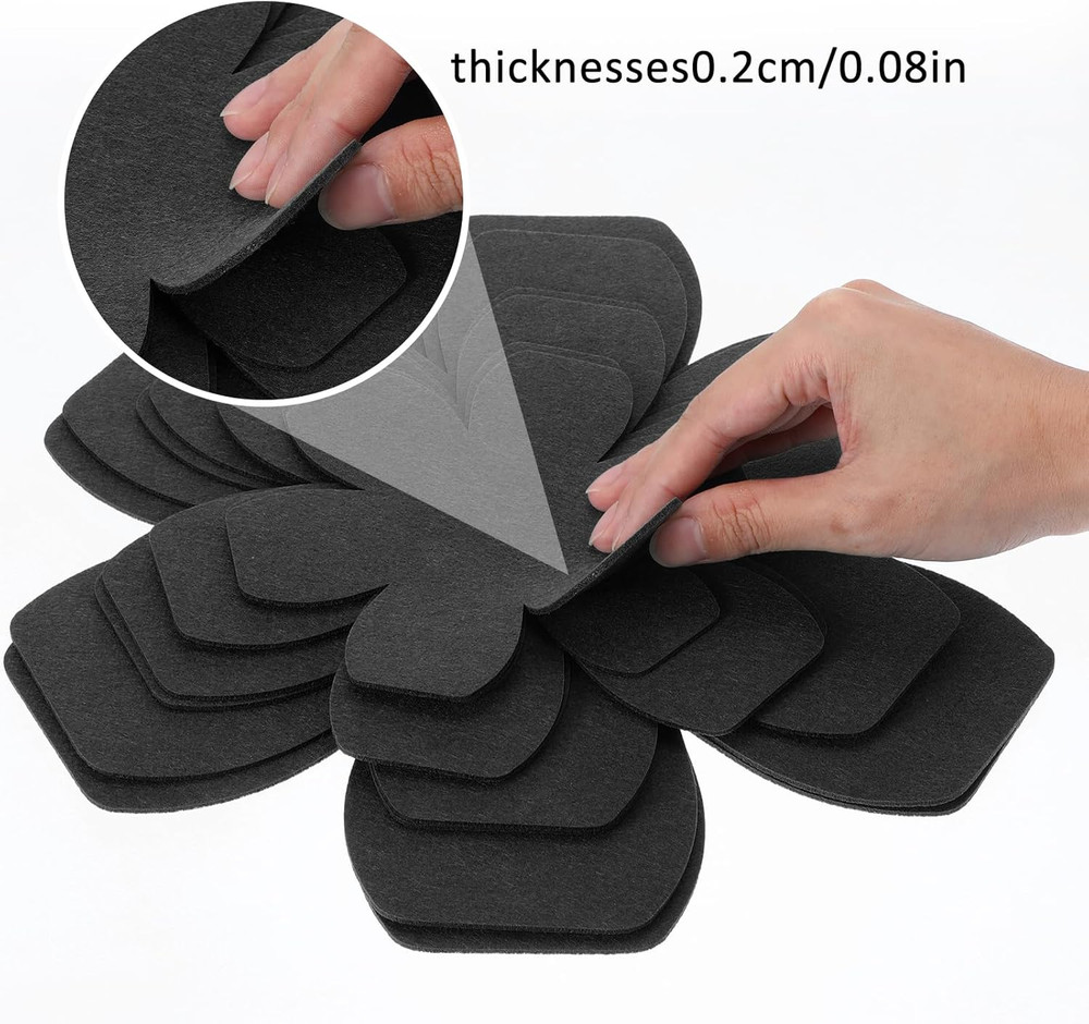 8Pcs Pot Protectors for Stacking,Black Pan Protectors for Stacking,4 Different S