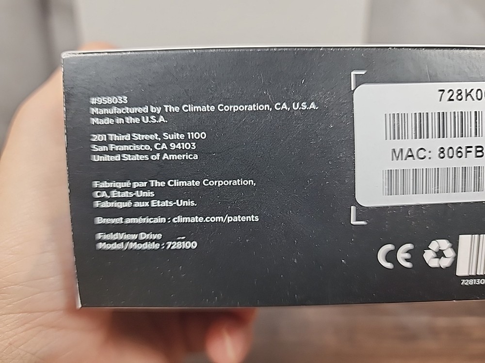 ☆NIB☆ Climate FieldView DRIVE Bluetooth Field Data Collection Device & Mount Kit