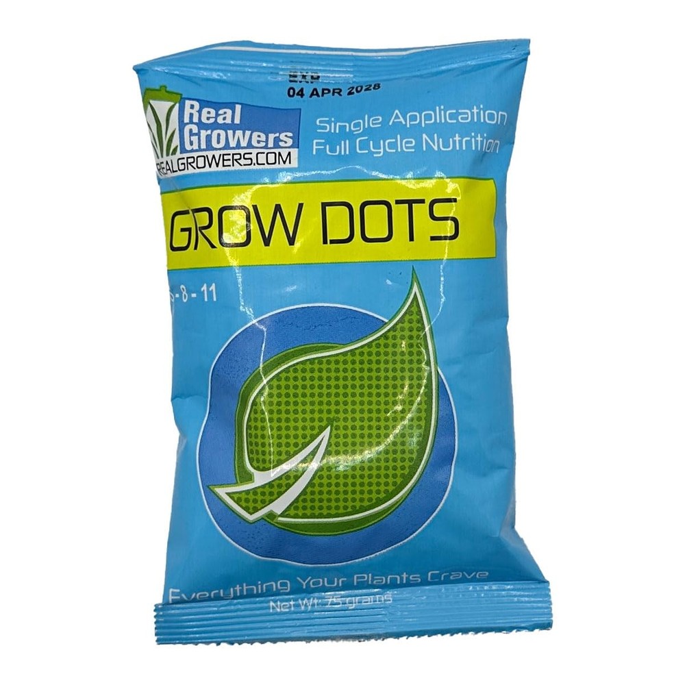 Real Growers Grow Dots Classic 75g – Single Application Programmed Release Nu...
