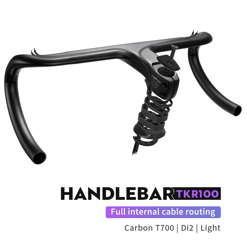 Road Bicycle Full Internal Cable Routing Handlebars Carbon Integrated Handlebars